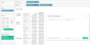 Tableau exclude example
