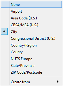 Tableau Geographic Roles
